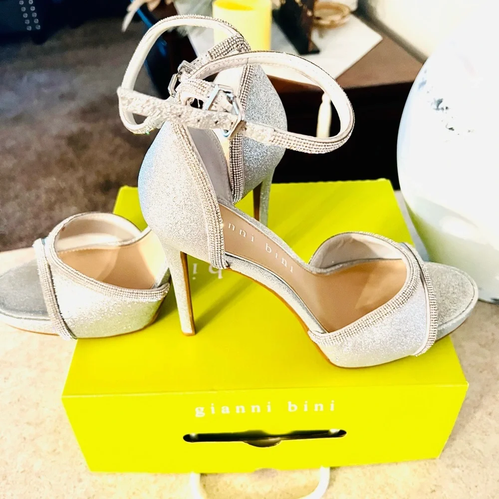 glitter dress sandals Floral Dorothy Women's Wide Width Rhinestone Straps Dress Sandals, Red main image 0